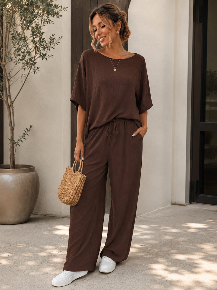 Hanne™ | Tweedelige Set met Wijde Broek