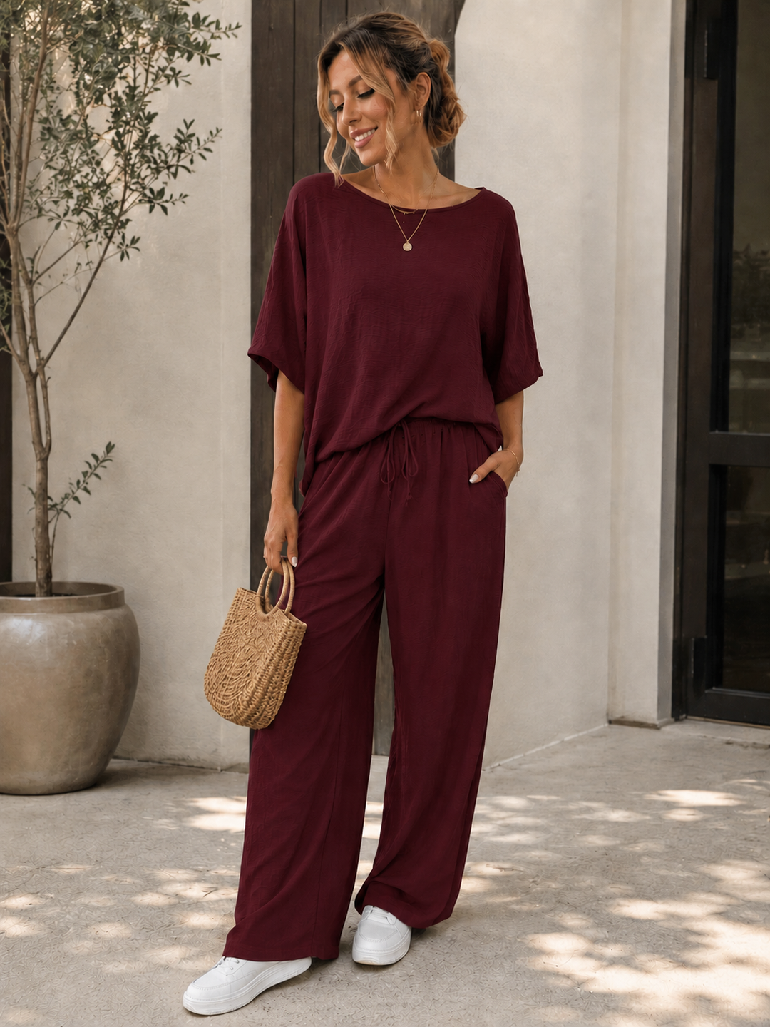 Hanne™ | Tweedelige Set met Wijde Broek