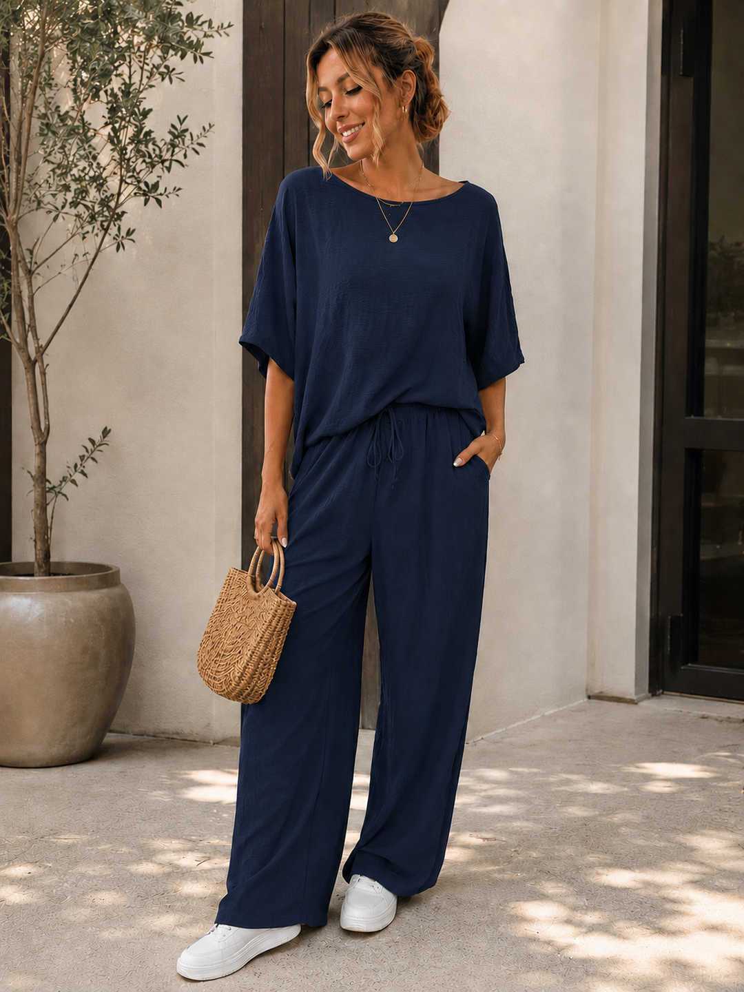 Hanne™ | Tweedelige Set met Wijde Broek