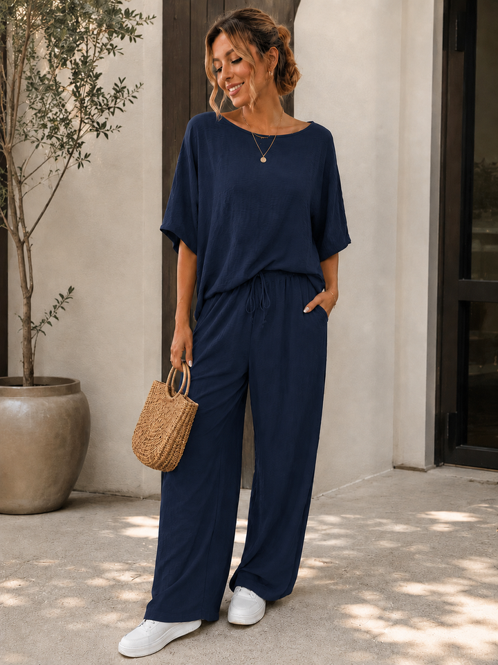 Hanne™ | Tweedelige Set met Wijde Broek